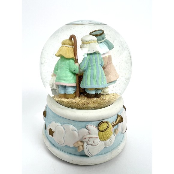 Vintage 1995 The San Francisco Music Box Company Nativity Scene Song Snow Globe - Picture 7 of 9